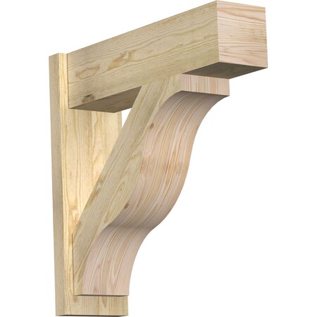 Ekena Millwork Funston Block Rough Sawn Outlooker, Douglas Fir, 8"W x 28"D x 28"H OUT08X28X28FST05RDF
